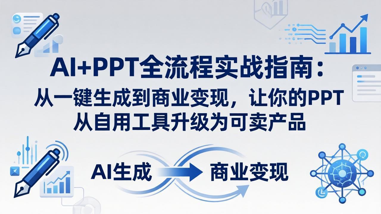 AI+PPT全流程实战指南-更新4月21：从一键生成到商业变现，让你的PPT从自用工具升级为可卖产品-谷进海小站