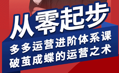 海神·拼多多运营进阶系统课(更新2026)-谷进海小站