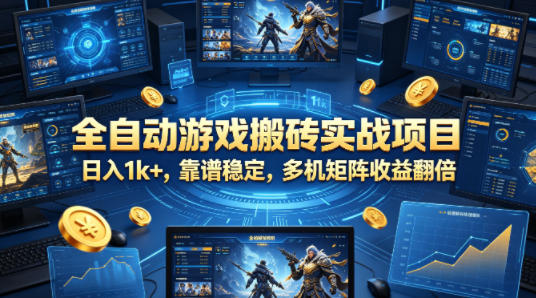 全自动游戏搬砖实战项目，日入1k+，靠谱稳定，多机矩阵收益翻倍【揭秘】-谷进海小站