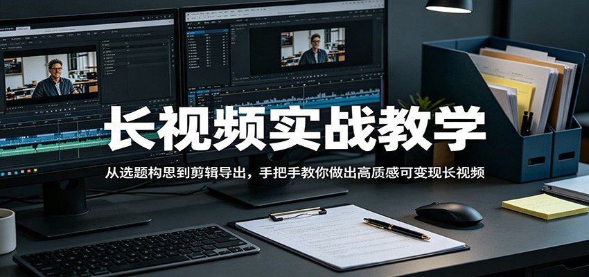 长视频实战教学，从选题构思到剪辑导出，手把手教你做出高质感可变现长视频-谷进海小站