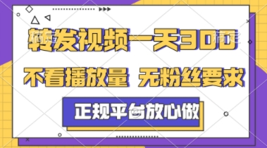 转发视频一天3张+，正规平台放心做，不看播放量，不看粉丝量，一个任务几分钟完成【揭秘】-谷进海小站