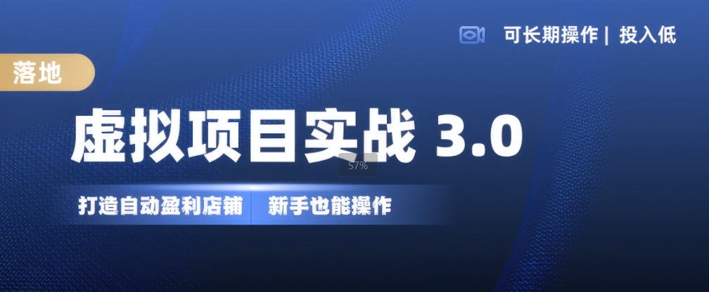 虚拟项目实战3.0，打造自动盈利店铺，可长期操作投入低，新手也能操作-谷进海小站