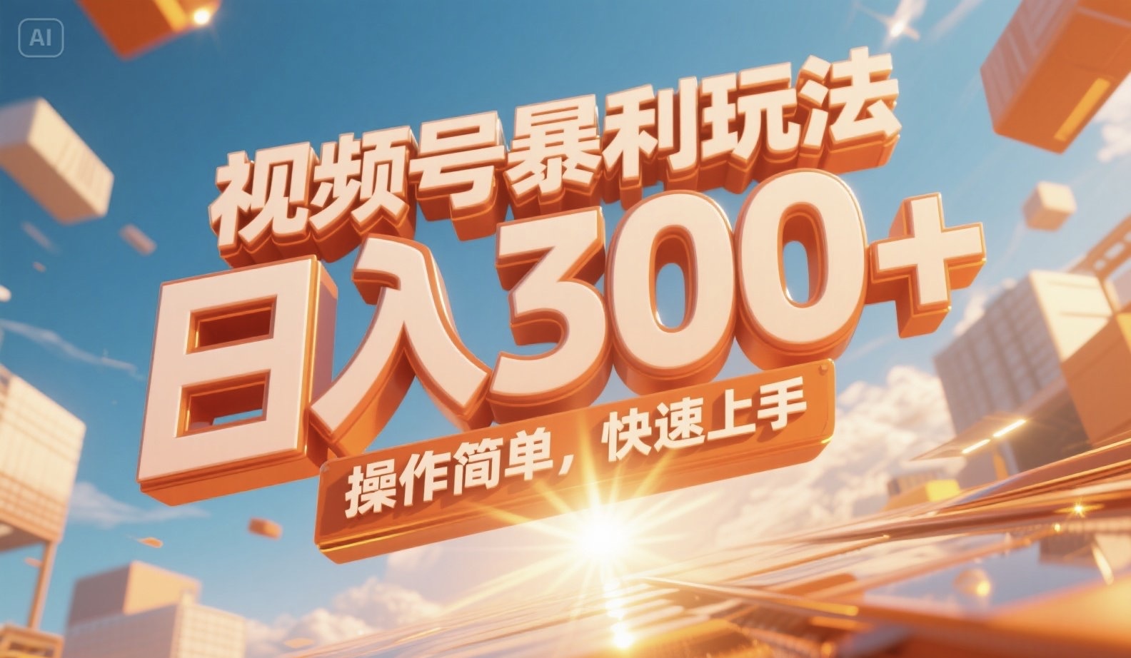 视频号暴利玩法，日入300+，操作简单，快速上手。-谷进海小站