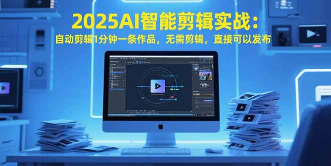 2025AI智能剪辑实战：自动剪辑1分钟一条作品，无需剪辑，直接可以发布-谷进海小站
