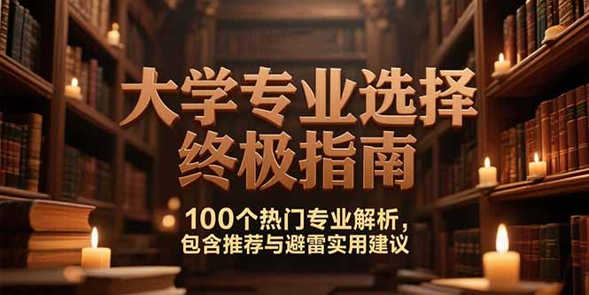 付费文：大学专业选择终极指南,100个热门专业解析,包含推荐与避雷实用建议-谷进海小站
