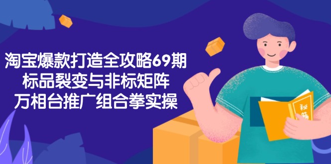 淘宝爆款打造全攻略-69期，标品裂变与非标矩阵，万相台推广组合拳实操-谷进海小站