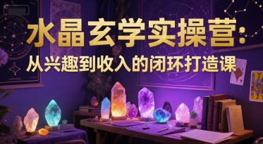 水晶玄学实操营：从兴趣到收入的闭环打造课-谷进海小站
