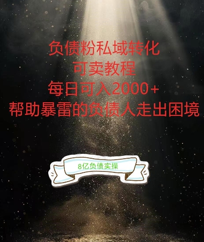 负债粉掘金计划，帮助负债者解决问题，债务规划，债务重组，最好的变现方式【揭秘】-谷进海小站