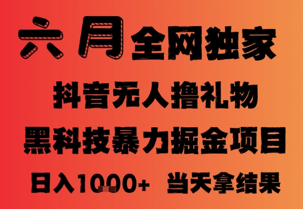 25年6月抖音无人直播最新暴力撸音浪掘金，小白可做，可批量矩阵放大，长期稳定日入1k+【揭秘】-谷进海小站