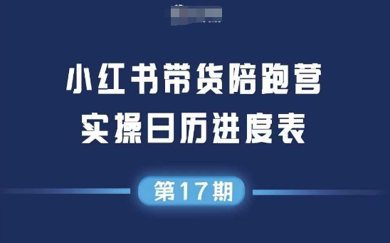 小红书第17期带货陪跑营，不囤货，无不直播，无不投流，通过选品+笔记内容+测品+笔记铺量+矩阵运营打爆款-谷进海小站