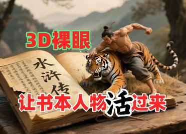 书本人物裸眼3D视频，新的玩法，流量超猛，保姆级教程-谷进海小站
