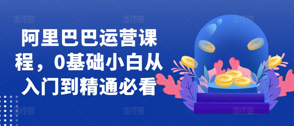 阿里巴巴运营课程，0基础小白从入门到精通必看-谷进海小站