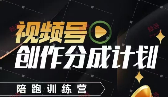 视频号创作分成计划陪跑训练营，手把手教会你如何制作视频，细水长流型项目-谷进海小站