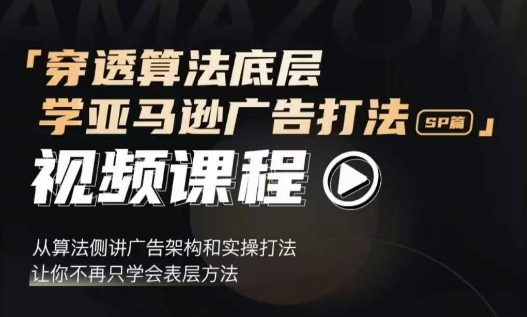 穿透算法底层，学亚马逊广告打法SP篇，从算法侧讲广告架构和实操打法，让你不再只学会表层方法-谷进海小站