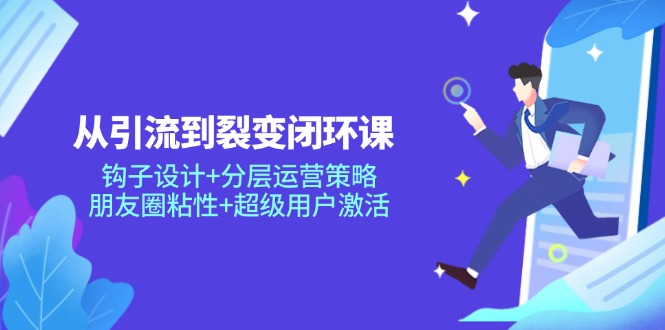 从引流到裂变闭环课：钩子设计+分层运营策略，朋友圈粘性+超级用户激活-谷进海小站