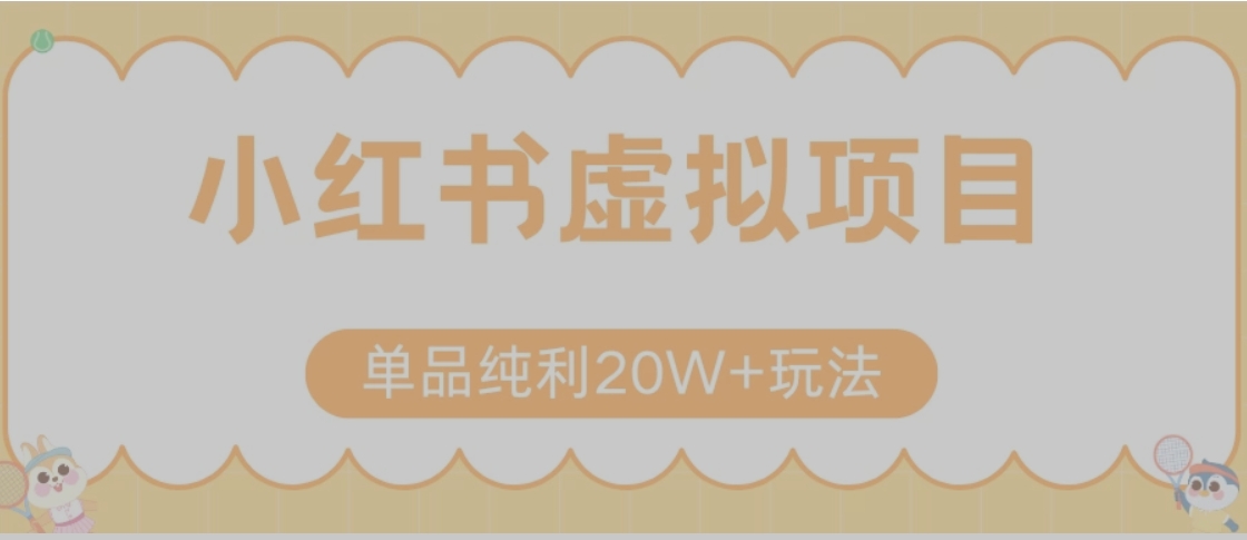 小红书卖虚拟产品，单品纯利20W+玩法分享（节系列课程）-谷进海小站