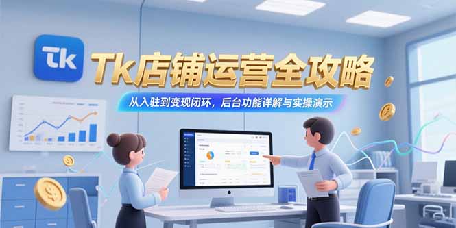 Tk店铺运营全攻略，从入驻到变现闭环，后台功能详解与实操演示-谷进海小站