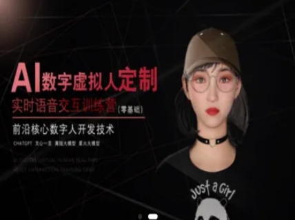 AI数字虚拟人定制，实时语音交互训练营(零基础)，前沿核心数字人开发技术-谷进海小站