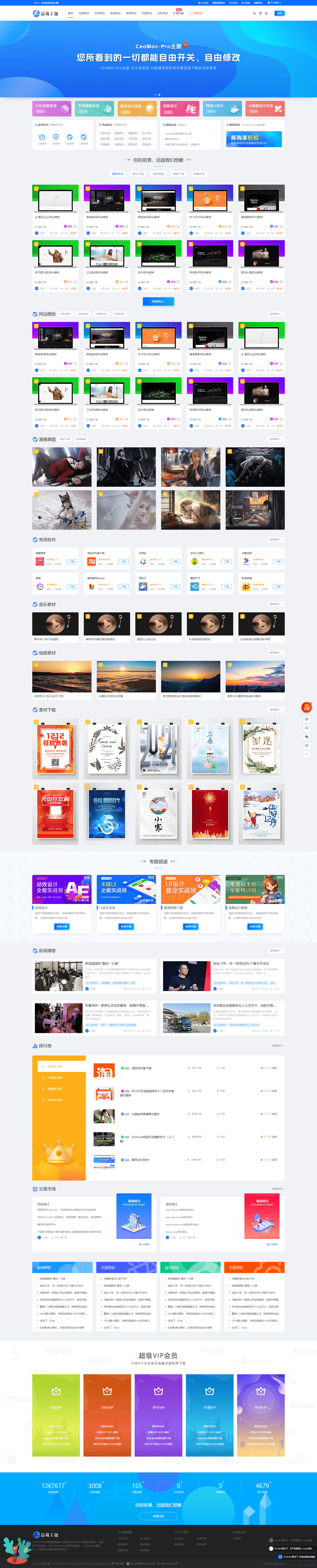WordPress 资源展示型下载类主题 CeoMax-Pro_v7.6 开心版-谷进海小站