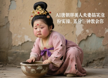AI唐朝胖美人夫妻搞笑涨粉实操，五分钟教会你-谷进海小站