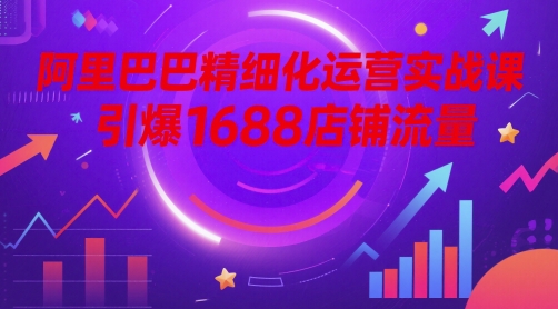 阿里巴巴精细化运营实战课，引爆1688店铺流量-谷进海小站