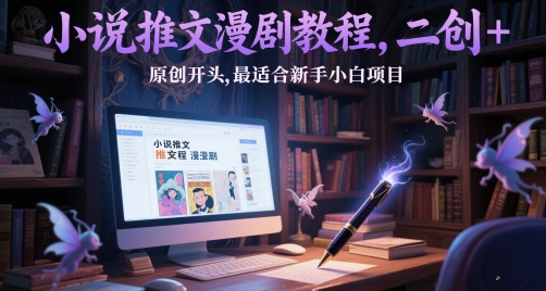 小说推文漫剧教程，二创+原创开头，最适合新手小白项目-谷进海小站