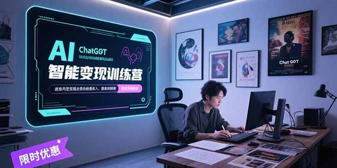 AI智能变现训练营，ChatGPT写作变现，电影解说制作，图文带货方法论-谷进海小站