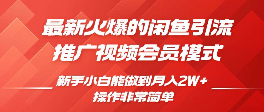 闲鱼引流推广影视会员，0成本就可以操作，新手小白月入过W+【揭秘】-谷进海小站