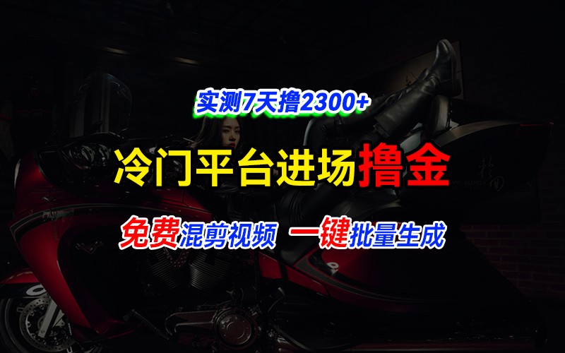 全新冷门平台vivo视频，快速免费进场搞米，通过混剪视频一键批量生成，实测7天撸2300+-谷进海小站