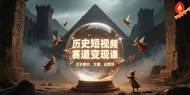 历史短视频赛道变现课，百集素材库应用，文案剪辑技巧，账号运营全案-谷进海小站