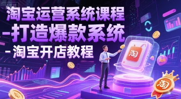 淘宝运营系统课程-打造爆款系统-淘宝开店教程-谷进海小站