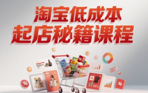 淘宝低成本起店系统课，助你快速起店，实现弯道超车-谷进海小站
