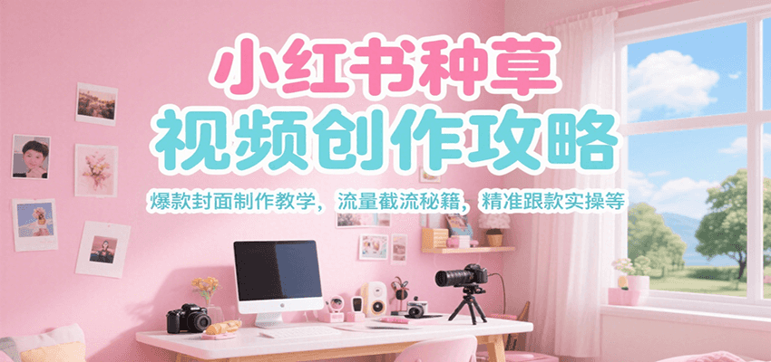 小红书种草视频创作攻略，爆款封面制作教学 ，流量截流秘籍 ，精准跟款实操等-谷进海小站