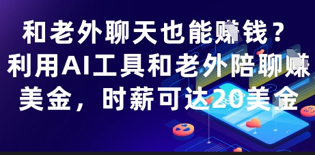 和老外聊天也能挣钱？利用AI工具和老外陪聊挣美金，时薪可达20刀-谷进海小站