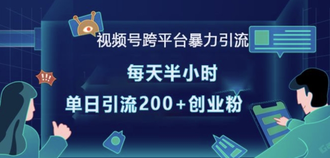 视频号跨平台暴力引流，每天半小时，单日引流200+精准创业粉-谷进海小站
