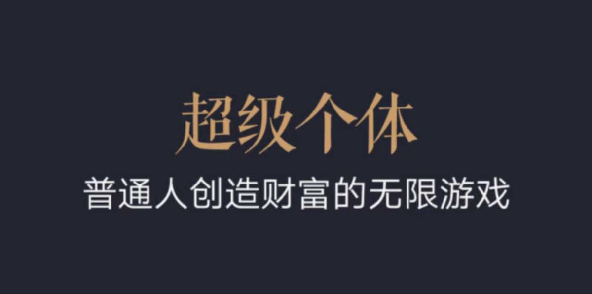 超级个体：2024-2025翻盘指南，普通人创造财富的无限游戏-谷进海小站